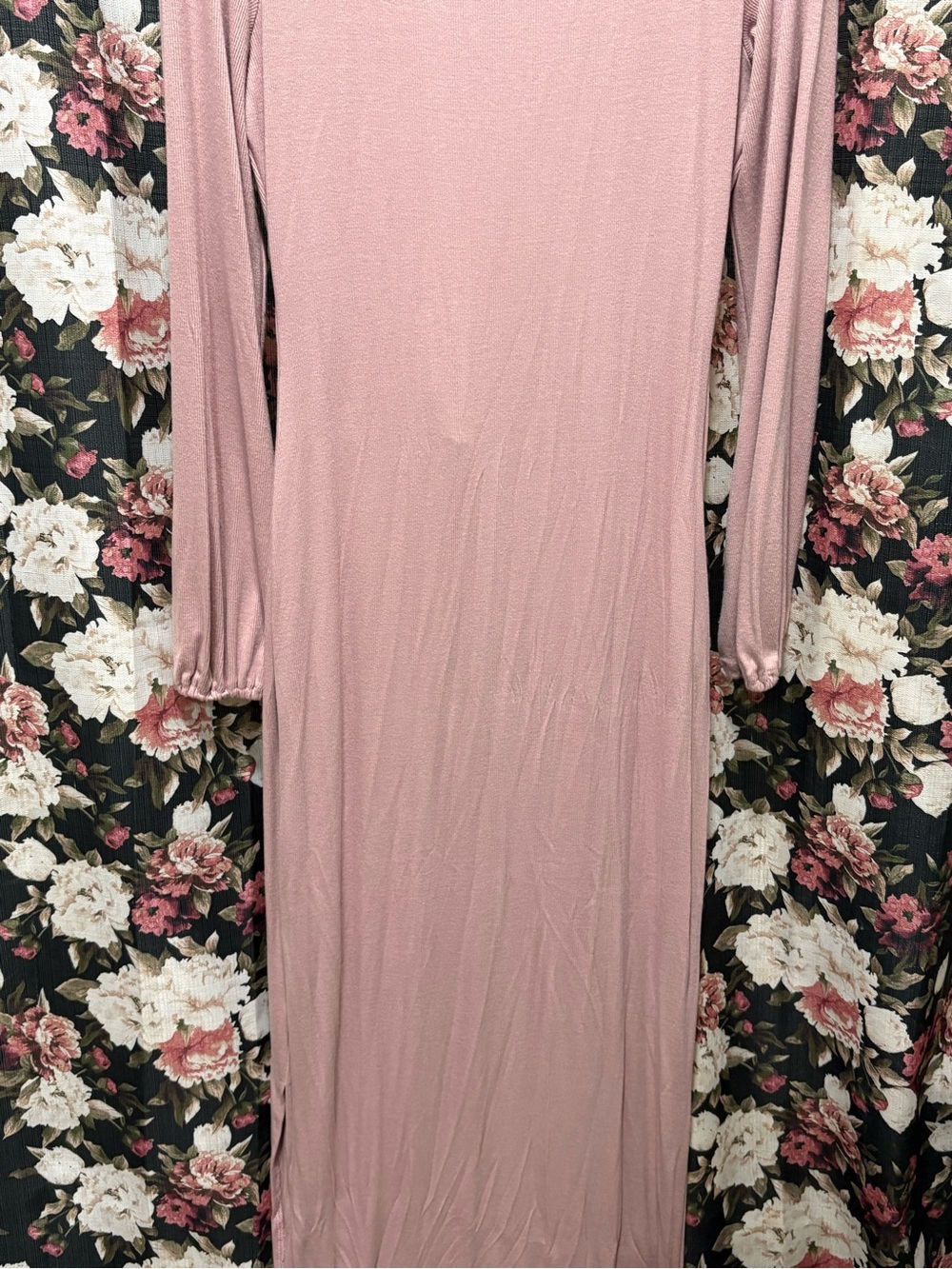 Free People Rose Pink Long Sleeve Maxi Dress